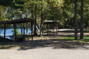 Lake Shore Sites including picnic table area